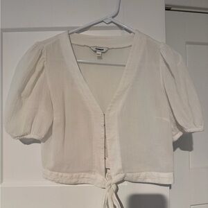 Express White Puff Sleeve Blouse